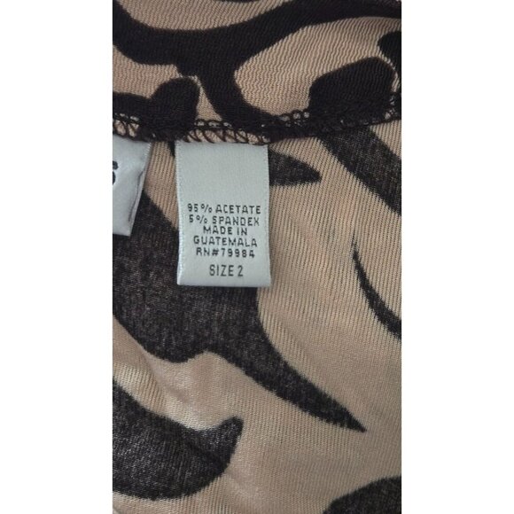 Chico's Travelers Top Women's multicolor Floral Acetate Slinky Knit Size 2 - Picture 4 of 6